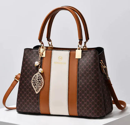 Sac à Main Crossbody Élégant à Contraste de Couleurs.