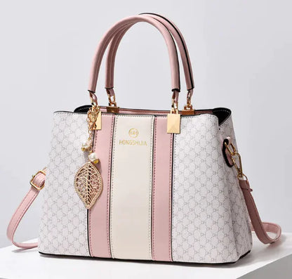 Sac à Main Crossbody Élégant à Contraste de Couleurs.